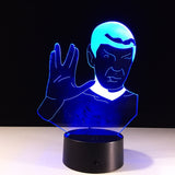 Star Trek SPORCK 3D Illusion Led Table Lamp 7 Color Change LED Desk Light Lamp SPORCK Birthday Gifts Christmas Gifts