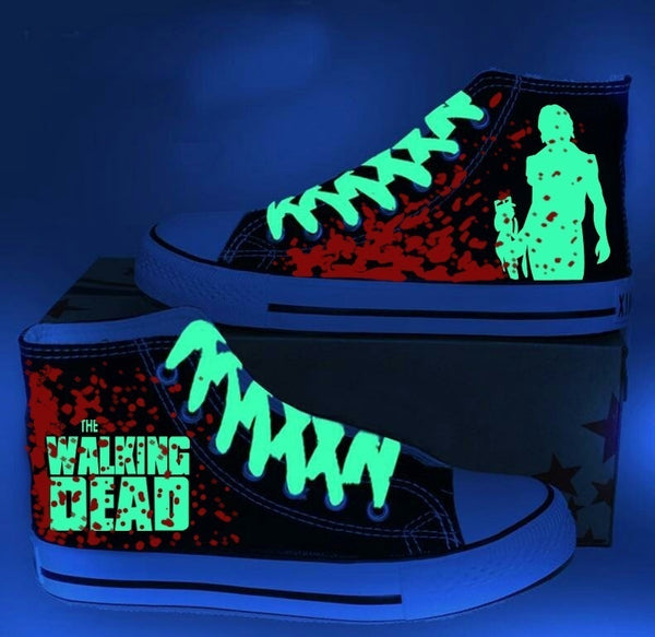 The Walking Dead Boty Daryl Dixon Luminous High Top Plátěné boty Sportovní tenisky Walking Dead Dárky k narozeninám Vánoční dárky