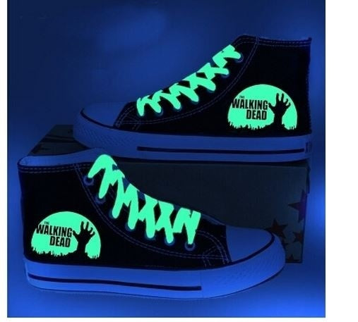 The Walking Dead Luminous High Top plátěné boty Sportovní obuv Móda Tenisky Walking Dead Vánoční dárky Dárky k narozeninám