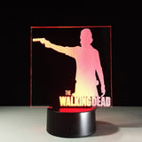 The Walking Dead Rick Grimes 3D Illusion Led Table Lamp 7 Color Change LED Desk Light Lamp The Walking Dead Figures Birthday Gifts Christmas Gifts