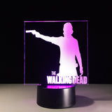 The Walking Dead Rick Grimes 3D Illusion Led Table Lamp 7 Color Change LED Desk Light Lamp The Walking Dead Figures Birthday Gifts Christmas Gifts