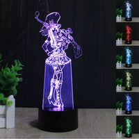 League of Legends Caitlyn The Sheriff of Piltover 3D led lampa LED stolní lampa League of Legends dárky Dárky k narozeninám Vánoční dárky