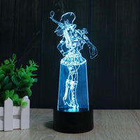 League of Legends Caitlyn The Sheriff of Piltover 3D led lampa LED stolní lampa League of Legends dárky Dárky k narozeninám Vánoční dárky