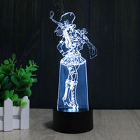 League of Legends Caitlyn The Sheriff of Piltover 3D led lampa LED stolní lampa League of Legends dárky Dárky k narozeninám Vánoční dárky