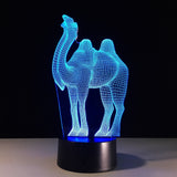Creative 3D Camel Illusion Visual Led Night Light Camel Led Table Lamp Camel Decoration