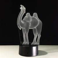 Creative 3D Camel Illusion Visual Led Night Light Camel Led Table Lamp Camel Decoration