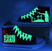 The Walking Dead Shoes High Top Luminous Canvas Shoes Unisex Skateboard Shoes Lighted Sneakers Sports Shoes Birthday Gifts Christmas Gifts