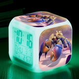 Moana Crab LED Colorful Lights Creative Small Alarm Clock Room Bedroom Moana Clock Birthday Gifts Christmas Gifts