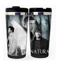 Nadpřirozený šálek Castiel Angel Wings Nerezová ocel 400 ml Kávový šálek na čaj Supernatural Beer Stein Dárky k narozeninám Nadpřirozené vánoční dárky