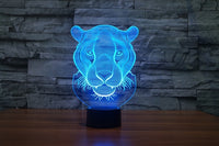 Lion 3D Illusion Led Table Lamp 7 Color Change LED Desk Light Lamp Lion Beast Gifts Birthday Gifts Christmas Gifts