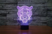 Lion 3D Illusion Led Table Lamp 7 Color Change LED Desk Light Lamp Lion Beast Gifts Birthday Gifts Christmas Gifts