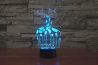 Deer 3D Illusion Led Table Lamp 7 Color Change LED Desk Light Lamp Deer Gifts Birthday Gifts Christmas Gifts