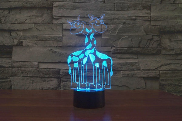 Deer 3D Illusion Led stolní lampa 7 změn barvy LED stolní lampa Jelení dárky Dárky k narozeninám Vánoční dárky