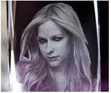 Avril Lavigne Engraving Crystal 3D LED Light Figure Avril Lavigne Doll Birthday Gifts Christmas Gifts