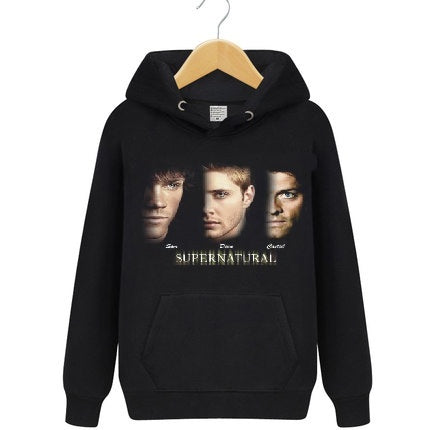 Supernatural Unisex Hoodie Warm Hooded Sweatshirt Coat Jacket Outwear Sweater Supernatural Gifts Christmas Gifts