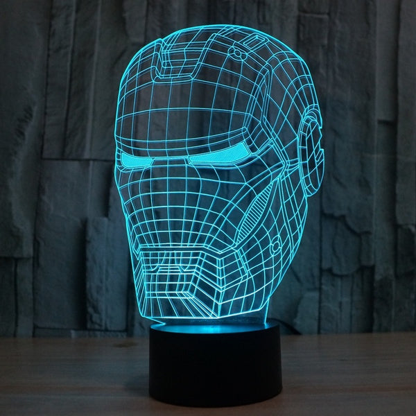 Iron man 3D Illusion Led Table Lamp 7 Color Change LED Desk Light Lamp Iron man Gifts Birthday Gifts Christmas Gifts