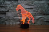 ঘোড়া 3D ইলিউশন LED টেবিল ল্যাম্প 7 রঙ পরিবর্তন LED ডেস্ক লাইট ল্যাম্প ঘোড়া উপহার জন্মদিনের উপহার বড়দিনের উপহার