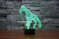 ঘোড়া 3D ইলিউশন LED টেবিল ল্যাম্প 7 রঙ পরিবর্তন LED ডেস্ক লাইট ল্যাম্প ঘোড়া উপহার জন্মদিনের উপহার বড়দিনের উপহার