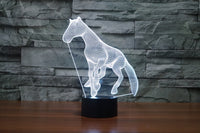 ঘোড়া 3D ইলিউশন LED টেবিল ল্যাম্প 7 রঙ পরিবর্তন LED ডেস্ক লাইট ল্যাম্প ঘোড়া উপহার জন্মদিনের উপহার বড়দিনের উপহার