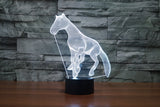 ঘোড়া 3D ইলিউশন LED টেবিল ল্যাম্প 7 রঙ পরিবর্তন LED ডেস্ক লাইট ল্যাম্প ঘোড়া উপহার জন্মদিনের উপহার বড়দিনের উপহার