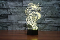 Skull Ghost Snake Illusion Led Table Lamp 7 Color Change LED Desk Light Lamp Skull Ghost Gifts Birthday Gifts Christmas Gifts