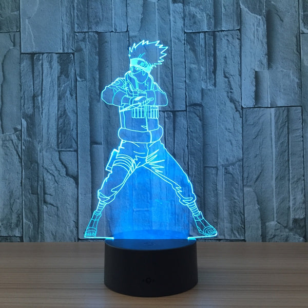 Naruto 3D Illusion LED টেবিল ল্যাম্প 7 রঙ পরিবর্তন LED ডেস্ক লাইট ল্যাম্প naruto উপহার জন্মদিনের উপহার বড়দিনের উপহার