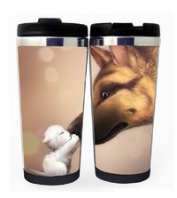 Wolf Cup Stainless Steel 400ml Coffee Tea Cup Beer Stein Wolf Birthday Gifts Christmas Gifts