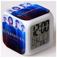 Supernatural LED Colorful Lights Creative Small Alarm Clock Room Bedroom Supernatural Clock Children Gift beautiful toys