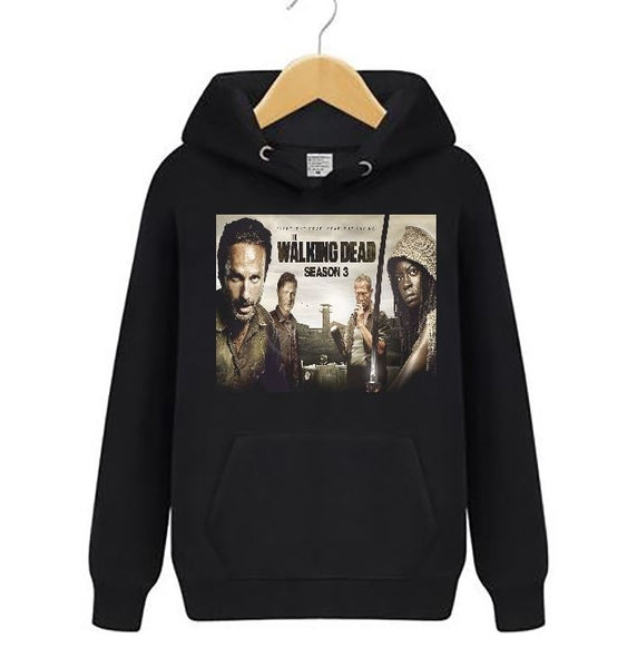 The Walking Dead Rick Grimes Unisex Pullover hoodies Sweatshirt Coat Jacket Outwear Sweater The Walking Dead Gifts Christmas Gifts