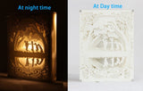 Žabí princ 3D vyřezávání z papíru Světlo Teplá noční LED světelná lampa LED Stolní světelná lampa Dekorace Dárky Děti Dárky Dárky k narozeninám Vánoční dárky