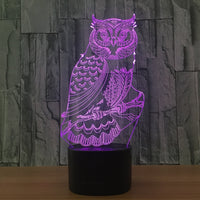 The owl Illusion Led Table Lamp 7 Color Change LED Desk Light Lamp The owl Decoration Ornament
