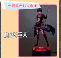 Attack on Titan 3D Illusion Led Table Lamp 7 Color Change Light Lamp Attack on Titan Figure Model Action Figure Decoration Gifts