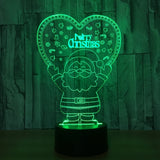 Merry Christmas Santa Claus 3D Illusion Led Table Lamp 7 Color Change LED Desk Light Lamp Santa Claus Gifts Christmas Gifts