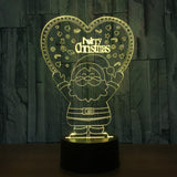 Merry Christmas Santa Claus 3D Illusion Led Table Lamp 7 Color Change LED Desk Light Lamp Santa Claus Gifts Christmas Gifts