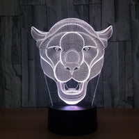 The Lion 3D Illusion Led Table Lamp 7 Color Change LED Desk Light Lamp The Lion Decoration