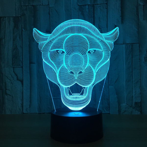 লায়ন 3D ইলিউশন LED টেবিল ল্যাম্প 7 কালার চেঞ্জ এলইডি ডেস্ক লাইট ল্যাম্প দ্য লায়ন ডেকোরেশন