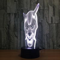 The Bull 3D Illusion Led Table Lamp 7 Color Change LED Desk Light Lamp Bull Gifts Christmas Gifts