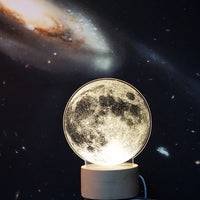 Galaxy Moon 3D led lampa Galaxy Moon 7 Změna barvy LED stolní lampa Galaxy Moon Dárky k narozeninám Vánoční dárky