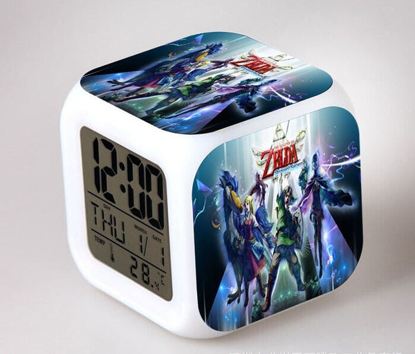 The Legend of Zelda LED Colorful Lights Creative Small Alarm Clock Room Bedroom The Legend of Zelda Birthday Gifts Christmas Gifts