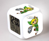 The Legend of Zelda LED Colorful Lights Creative Small Alarm Clock Room Bedroom The Legend of Zelda Birthday Gifts Christmas Gifts