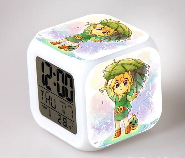 The Legend of Zelda LED Colorful Lights Creative Small Alarm Clock Room Bedroom The Legend of Zelda Birthday Gifts Christmas Gifts