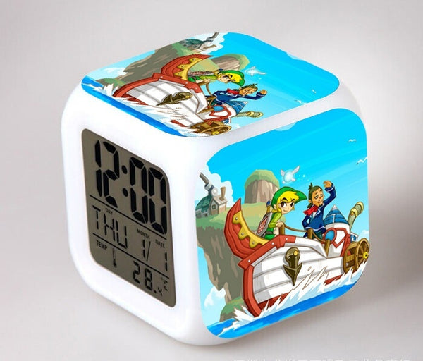 The Legend of Zelda LED Colorful Lights Creative Small Alarm Clock Room Bedroom The Legend of Zelda Birthday Gifts Christmas Gifts