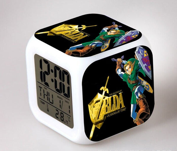 The Legend of Zelda LED Colorful Lights Creative Small Alarm Clock Room Bedroom The Legend of Zelda Birthday Gifts Christmas Gifts