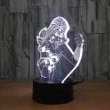 Wonder Woman 3D Illusion Led Table Lamp 7 Color Change LED Desk Light Lamp