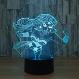 LED stolní lampa Wonder Woman 3D Illusion Led stolní lampa se 7 změnami barvy