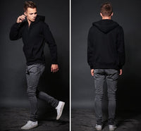 New Fashion Brand Cotton Autumn Winter Men's SportWear Men Zipper Coats Outwear Hooded Jacket Sweater Pullover