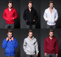 New Fashion Brand Cotton Autumn Winter Men's SportWear Men Zipper Coats Outwear Hooded Jacket Sweater Pullover