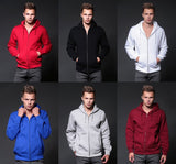 New Fashion Brand Cotton Autumn Winter Men's SportWear Men Zipper Coats Outwear Hooded Jacket Sweater Pullover