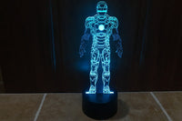 Iron Man Illusion Led Table Lamp 7 Color Change LED Desk Light Lamp Iron Man Children Gifts Christmas Gifts