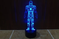 Iron Man Illusion Led Table Lamp 7 Color Change LED Desk Light Lamp Iron Man Children Gifts Christmas Gifts